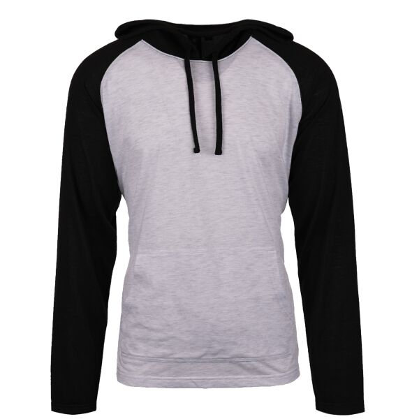 Adult Raglan Sleeve Striped Jersey Hooded T-Shirt Thumbnail